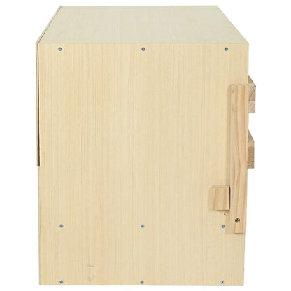 Abrollnest Hühner 3-fach Legenest Holz 96x40x45 cm Flachdach Eierfach