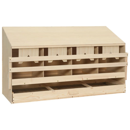Legenest Hühnernest 4 Fächer 106 x 40 x 59 cm Massivholz Kiefer + MDF Abrollnest natur