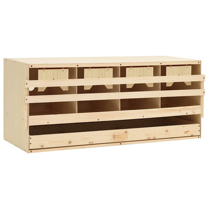 Abrollnest Hühner 4-fach Legenest Holz 106x40x45 cm Flachdach Eierfach