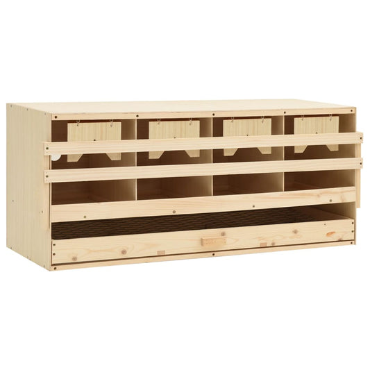 Legenest Hühnernest 4 Fächer 106 x 40 x 45 cm Massivholz Kiefer + MDF Abrollnest natur