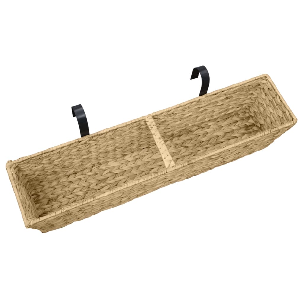 Pflanzkübel 2 Stk. Wasserhyazinthe 80x20x18 cm Braun Balkonkasten