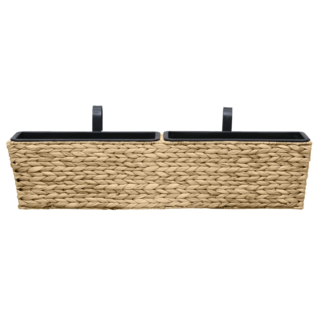 Pflanzkübel 2 Stk. Wasserhyazinthe 80x20x18 cm Braun Balkonkasten