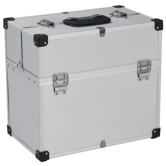 Werkzeugkoffer 43,5 x 22,5 x 34 cm Silber Aluminum 6 Trays