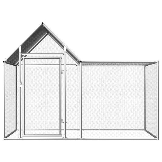 vidaXL Hühnerstall 2x1x1,5 m Verzinkter Stahl