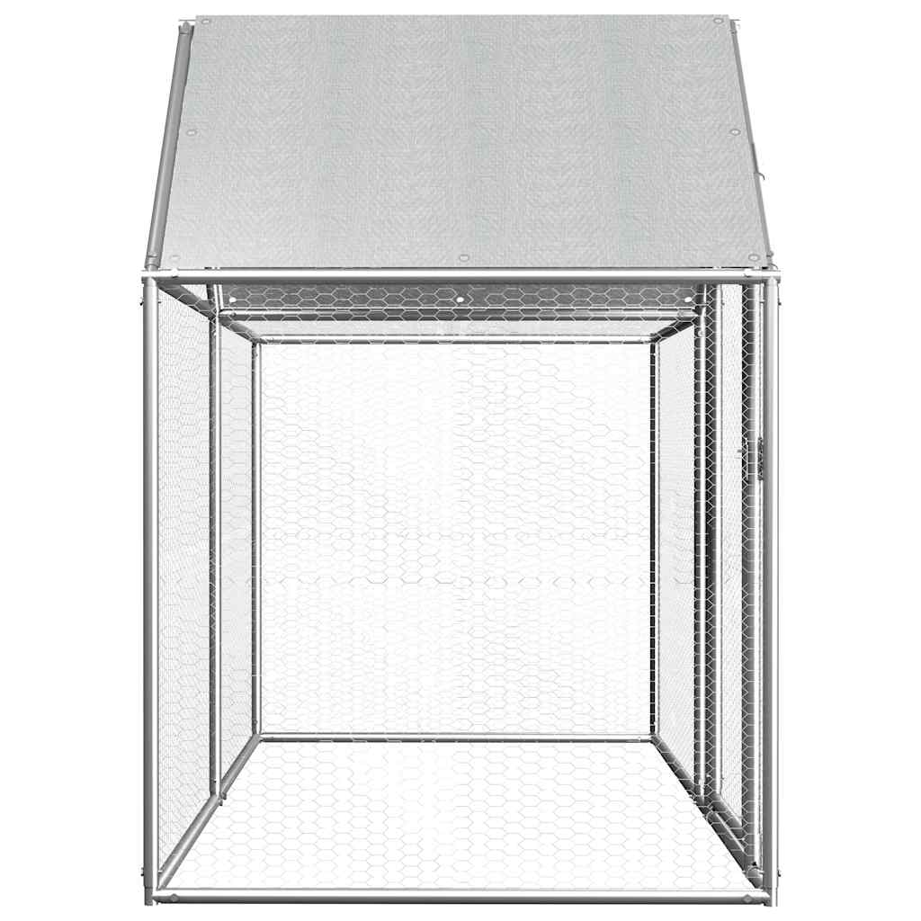 vidaXL Chicken Coop 2x1x1.5 m Galvanized Steel