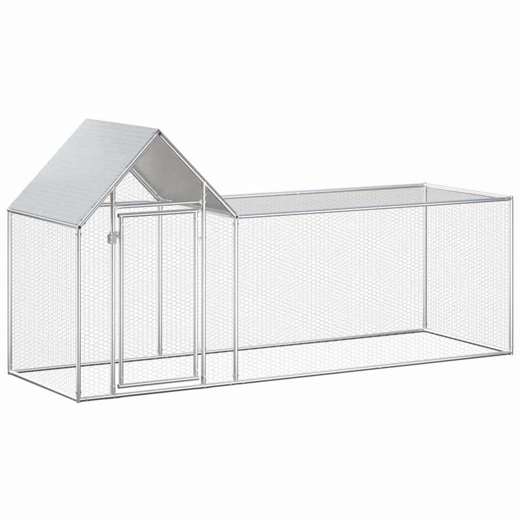 Hühnerkäfig Hühnerstall Stahl 3 x 1 x 1,5 m Auslauf Freigehege Tierkäfig Geflügelstall
