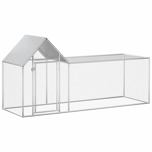 Hühnerkäfig Hühnerstall Stahl 3 x 1 x 1,5 m Auslauf Freigehege Tierkäfig Geflügelstall