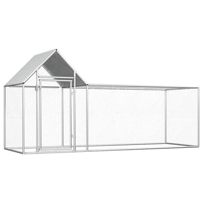 Chicken cage, chicken coop, steel, 3 x 1 x 1.5 m, run, outdoor enclosure, animal cage, poultry house