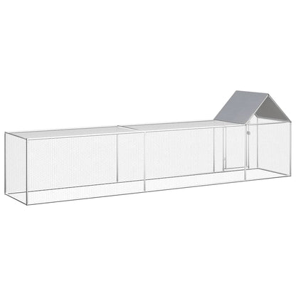 Chicken cage, chicken coop, steel, 5 x 1 x 1.5 m, run, outdoor enclosure, animal cage, poultry house