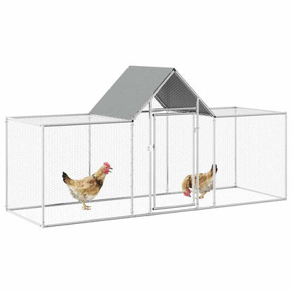 Chicken cage, chicken coop, steel, 3 x 1 x 1.5 m, run, outdoor enclosure, animal cage, poultry house