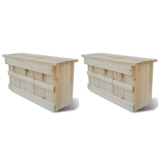Nistkasten Spatzenhaus 2er Set Holz 44 x 15,5 x 21,5 cm Vogelnest Brutkasten