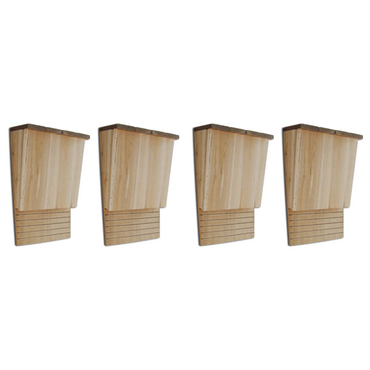 Fledermaushäuser 4 Stk. Nistkasten 22 x 12 x 34 cm Holz Braun
