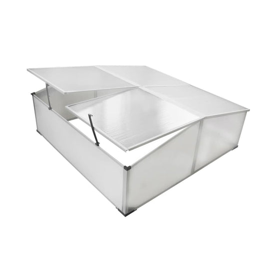Frühbeet mit 4 Deckeln 108x41x110cm Anzuchtbeet transparent