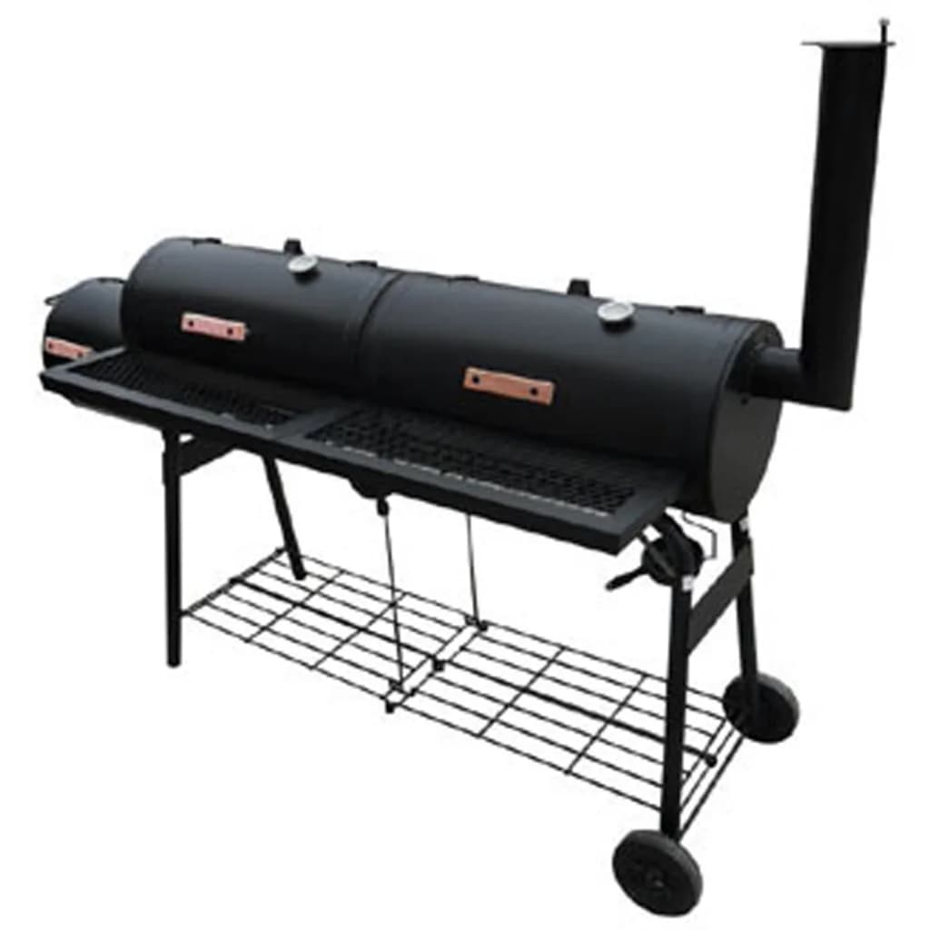 Smoker Grill Nevada XL Schwarz Barbeque BBQ 173 x 51 x 132 cm