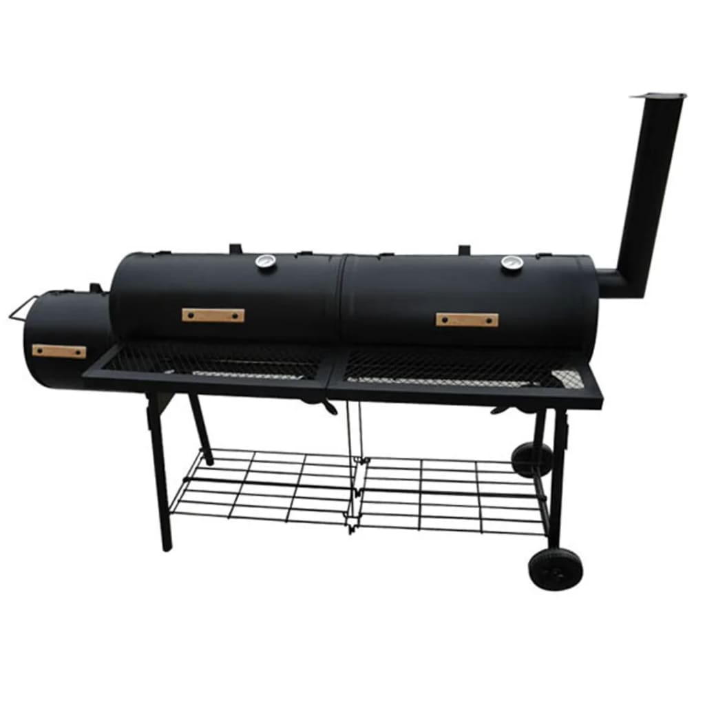 Smoker Grill Nevada XL Schwarz Barbeque BBQ 173 x 51 x 132 cm