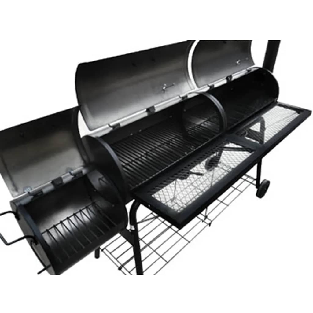 Smoker Grill Nevada XL Schwarz Barbeque BBQ 173 x 51 x 132 cm