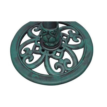 Bird bath with decorative bird, 50x50x76 cm, plastic bird bath, green