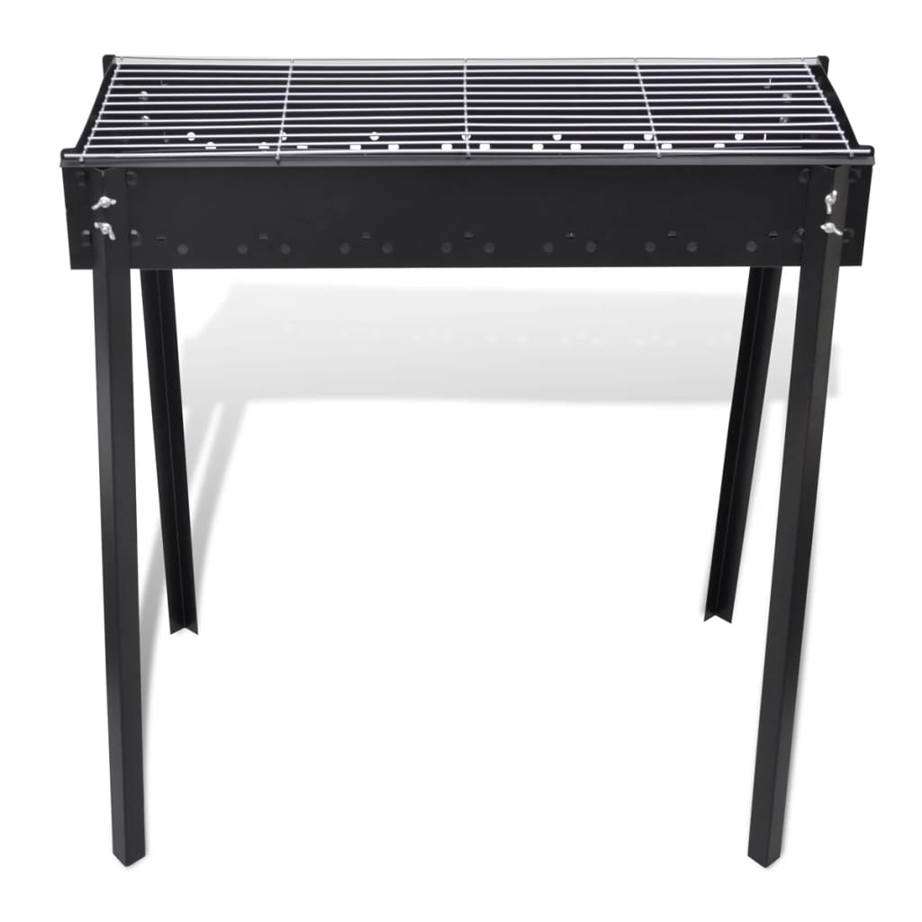 BBQ Grill Säulengrill Standgrill Kohlegrill Barbeque Rechteckig 75 x 47 x 76 cm schwarz