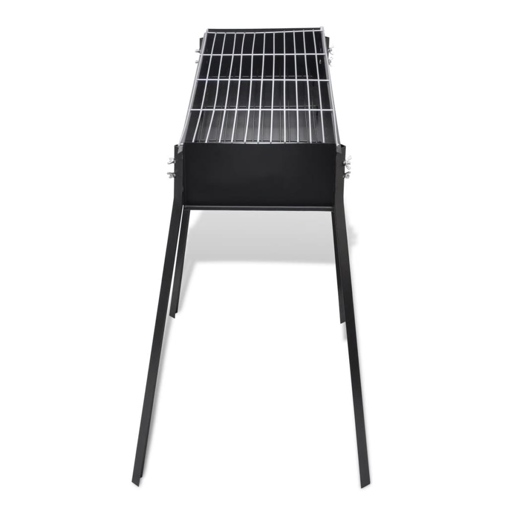 BBQ Grill Säulengrill Standgrill Kohlegrill Barbeque Rechteckig 75 x 47 x 76 cm schwarz