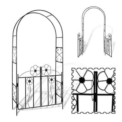 Garden gate, rose arch, trellis, rose column, espalier, pergola