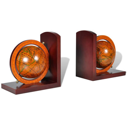 vidaXL Globe Bookend, 2 pcs.