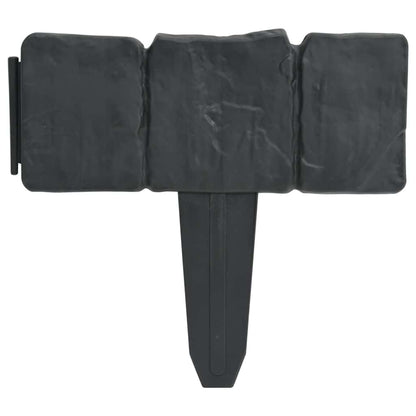 vidaXL Garden Edging 41 pcs. Plastic Stone Look 10 m