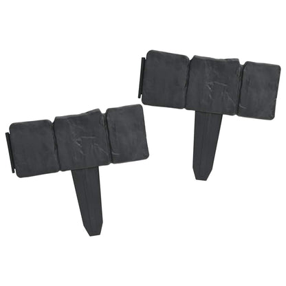 vidaXL Garden Edging 41 pcs. Plastic Stone Look 10 m