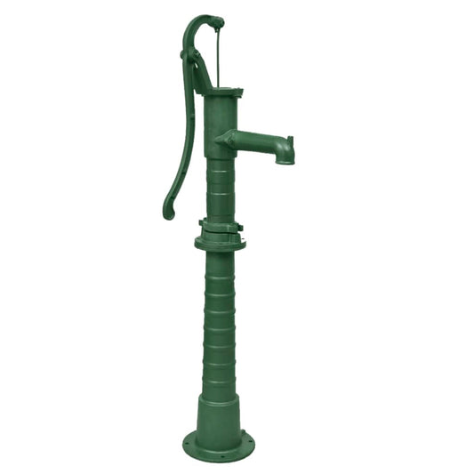 Handschwengelpumpe mit Ständer Gusseisen Gartenpumpe Brunnenpumpe grün