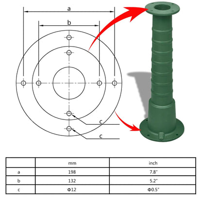 Handschwengelpumpe mit Ständer Gusseisen Gartenpumpe Brunnenpumpe grün