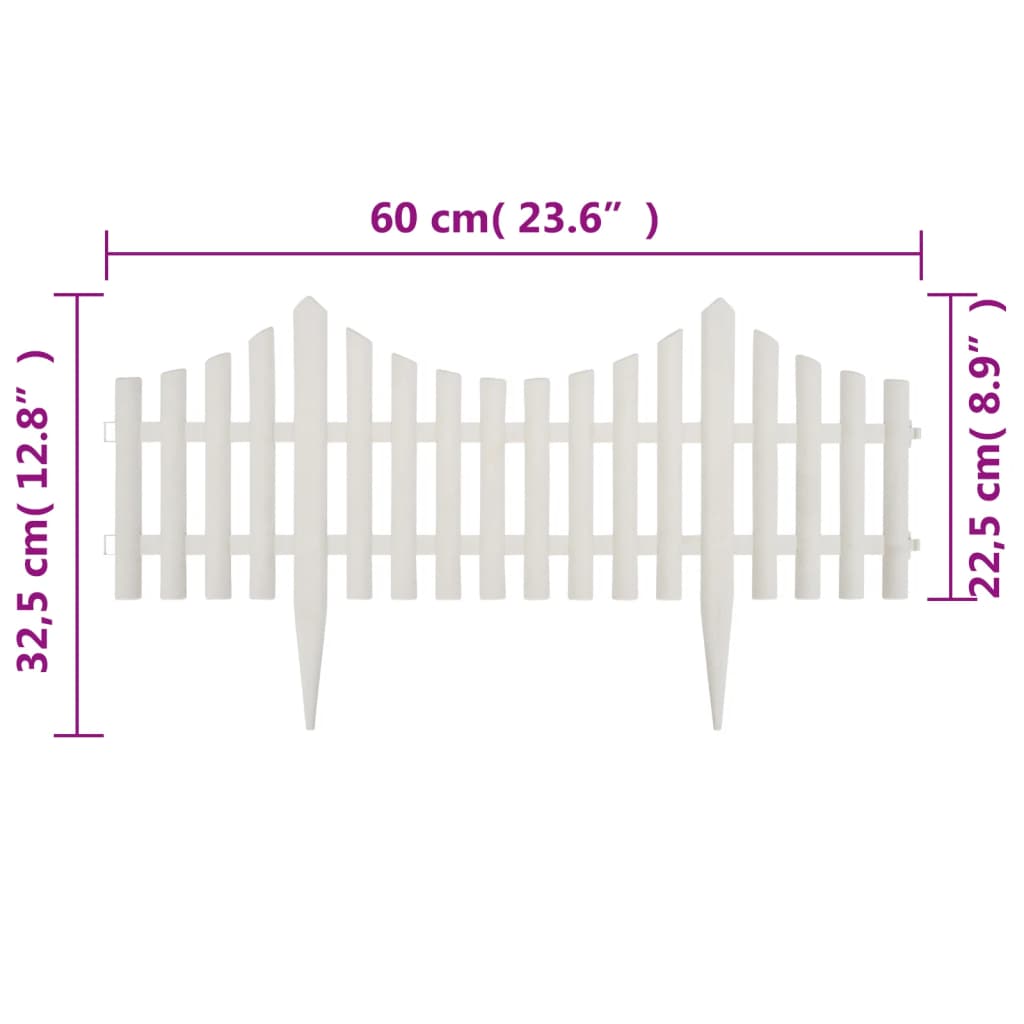 Rasenkanten Weiß PP 10 m Beeteinfassung Beetumrandung Gartenzaun