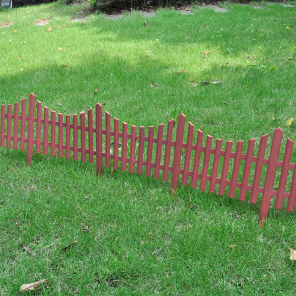 vidaXL lawn edging, 17 pieces, brown, 10 m, PP