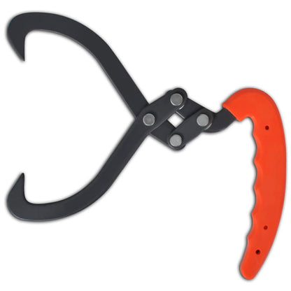 Forestry grapple, log lifter, 4-piece set, steel, PVC handle, wood grapple, log grab, tree grapple