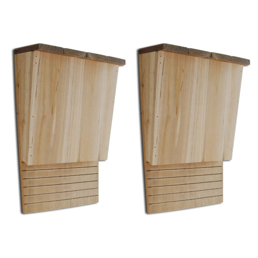 Fledermaushaus 22 x 12 x 34 cm 2er-Set Nisthilfe Fledermäuse Braun