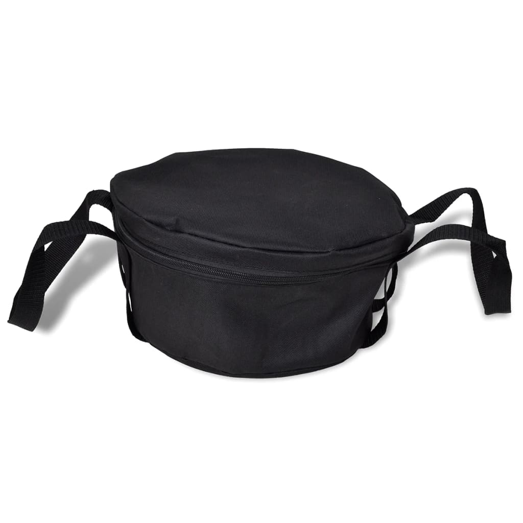 Dutch Oven Bräter Gusseisen 4,2 Liter Holländischer Ofen Schwarz 30 x 27 x 15 cm