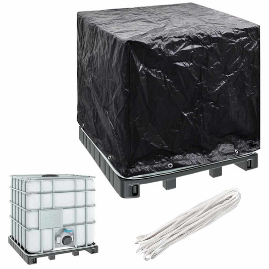 Abdeckung für IBC-Tank 8 Ösen 116x100x120 cm schwarz
