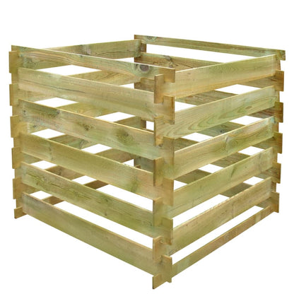 Composter wood garden compost slatted compost 90x90x85 cm 0.54 m³ pine