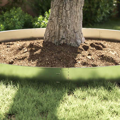 Rasenkante flexible Beeteinfassung 10 Stk 100x15 cm Verzinkter Stahl individuell