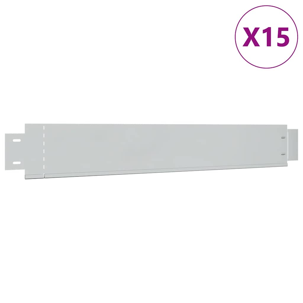 Rasenkante Flexible Beeteinfassung 15 Stk 100x15 cm Verzinkter Stahl