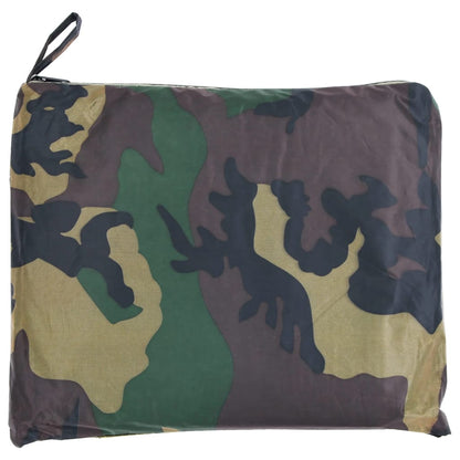 Waterproof army rain poncho for camping/hiking camouflage