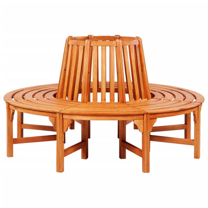 Runde Baumbank aus Eukalyptusholz Ø 160 cm Gartenbank Holz