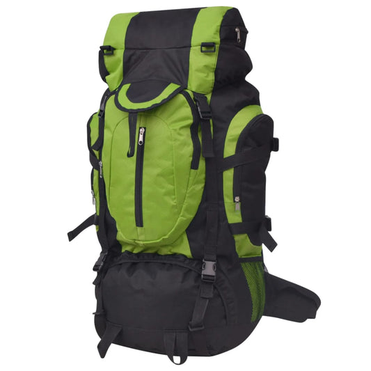 Rucksack Wanderrucksack XXL 75 L schwarz grün 600D Polyester Camping Trekking