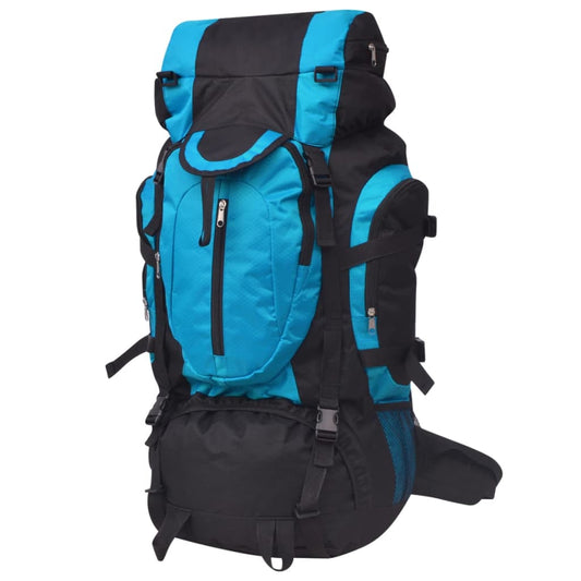 Rucksack Wanderrucksack XXL 75 L schwarz blau 600D Polyester Camping Trekking