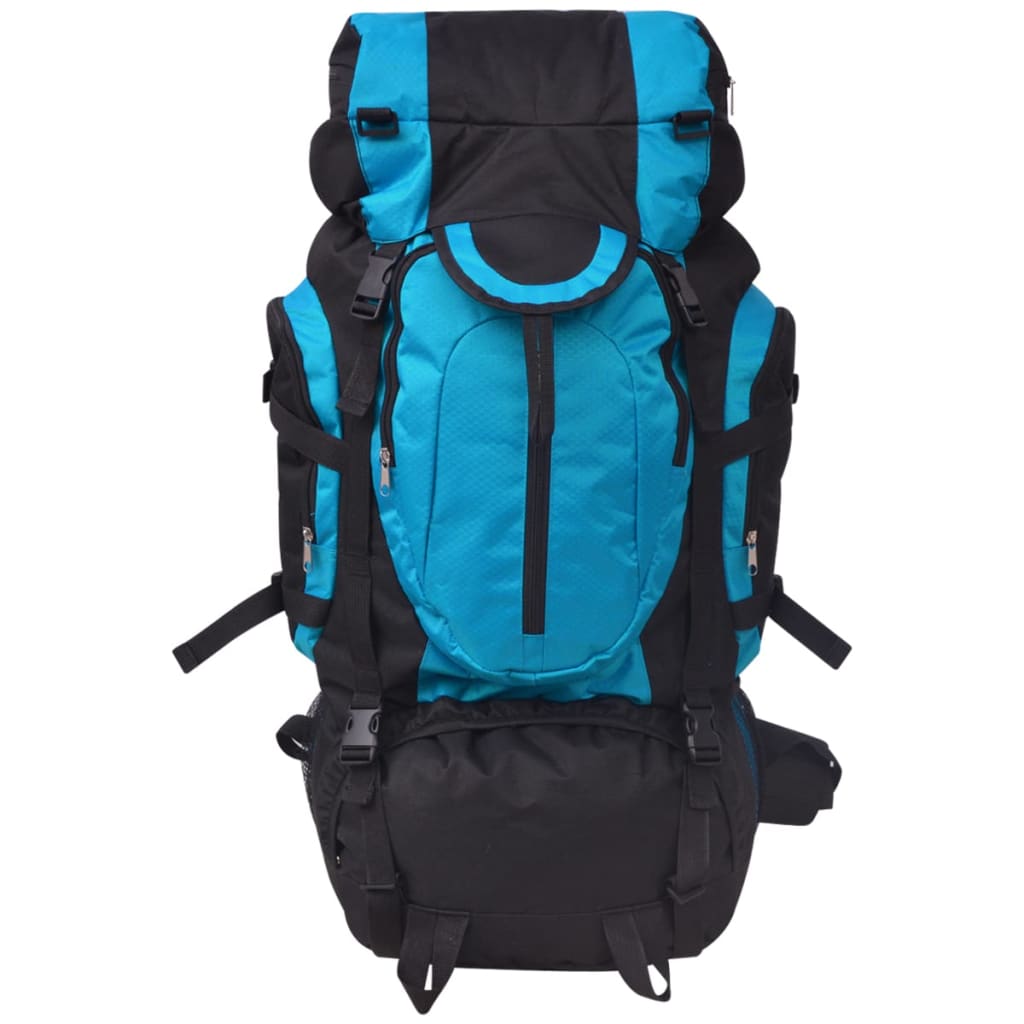 Rucksack Wanderrucksack XXL 75 L schwarz blau 600D Polyester Camping Trekking
