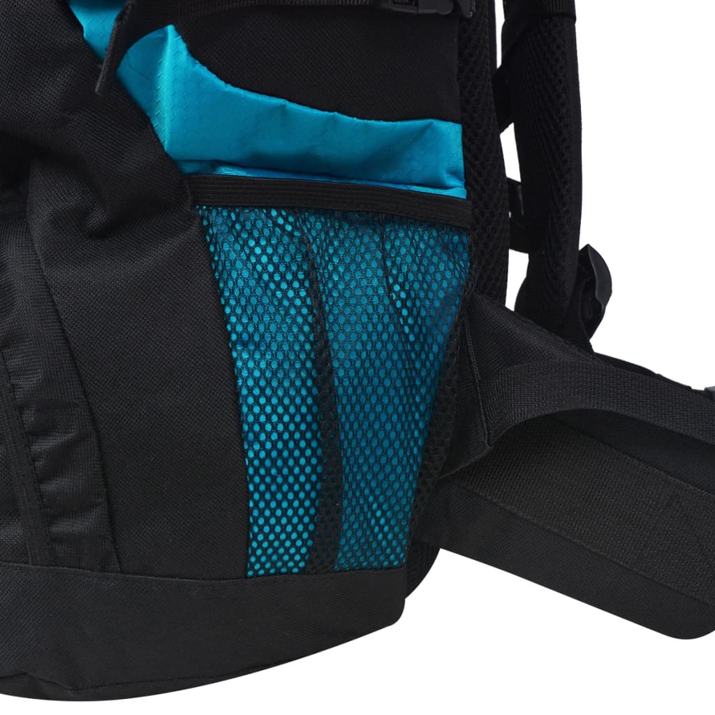 Rucksack Wanderrucksack XXL 75 L schwarz blau 600D Polyester Camping Trekking