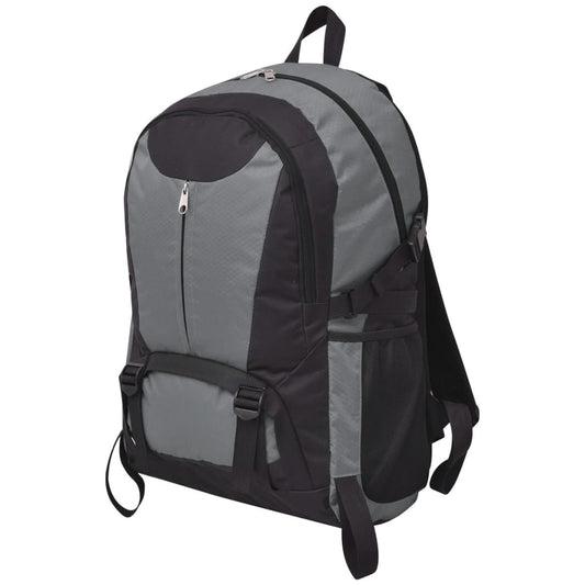 Rucksack 40 L Schwarz und Grau 32 x 22 x 53 cm wasserabweisend Wandern Camping