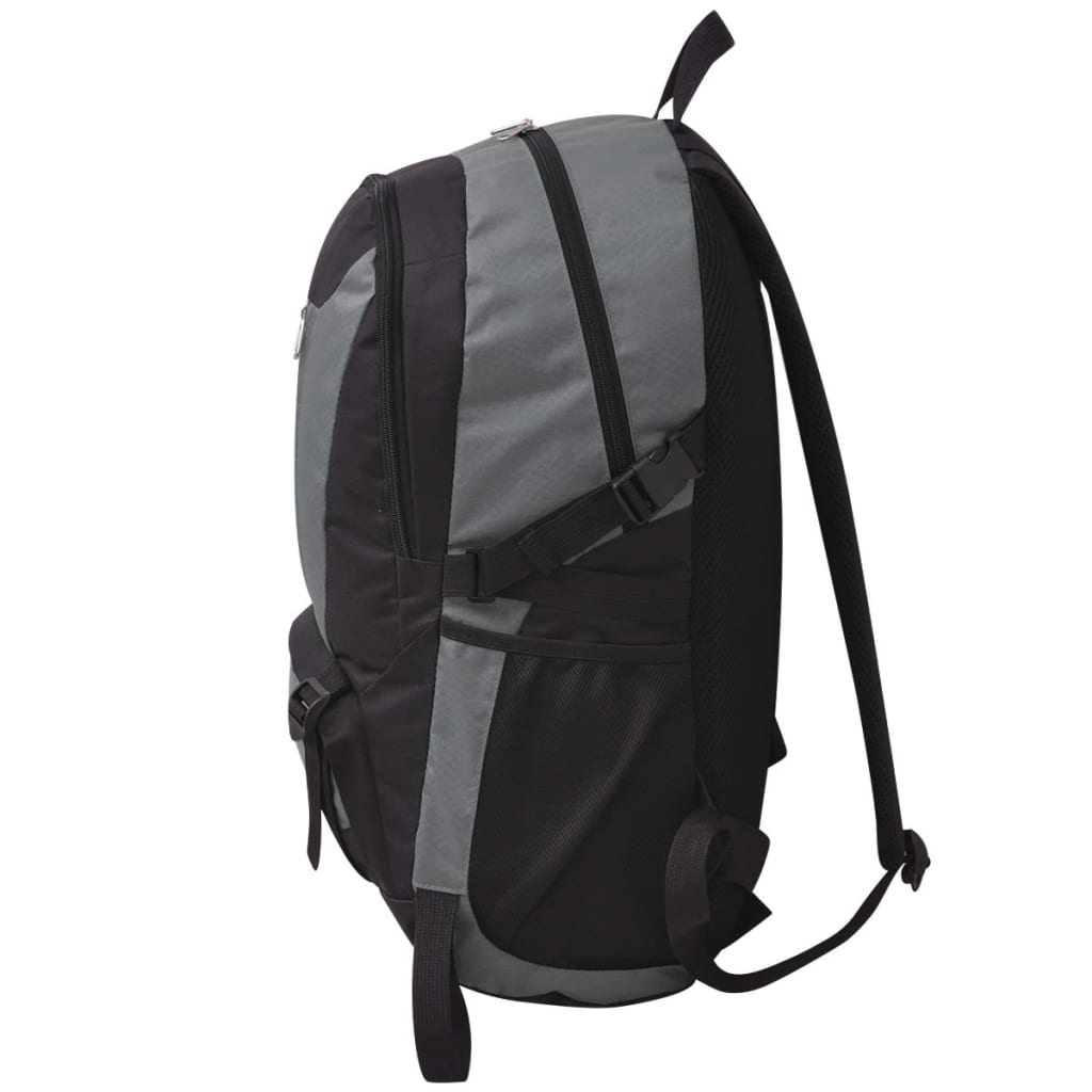 Rucksack 40 L Schwarz und Grau 32 x 22 x 53 cm wasserabweisend Wandern Camping