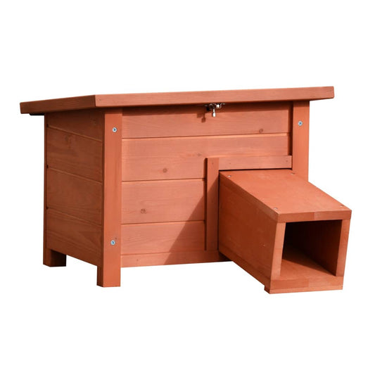 Igelhaus Holz Braun 42 x 32 x 31 cm Winterquartier Igelnest @Pet