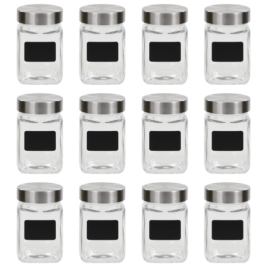 Vorratsgläser mit Aufkleber 12 Stk. 300 ml Drehverschluss Marmeladenglas Einmachglas