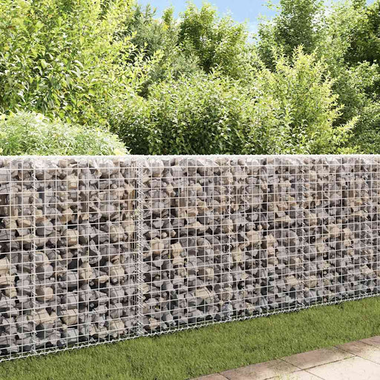Gabionenwand Verzinkter Stahl 200×20×85 cm Gabionenzaun Drahtkorb Steinmauer Wand