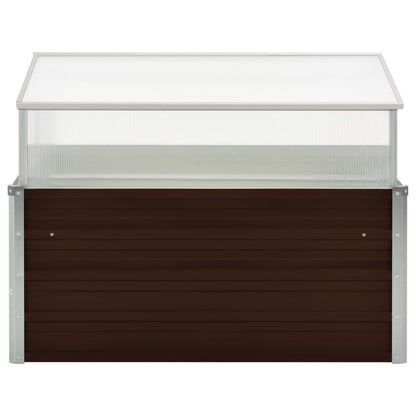 vidaXL Greenhouse Brown 100 x 100 x 85 cm Galvanized Steel